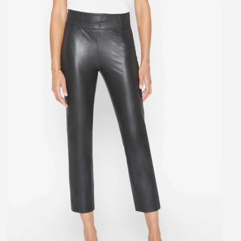 Brochu Walker Black Juniper Stretch Crop Pants faux Leather size small
